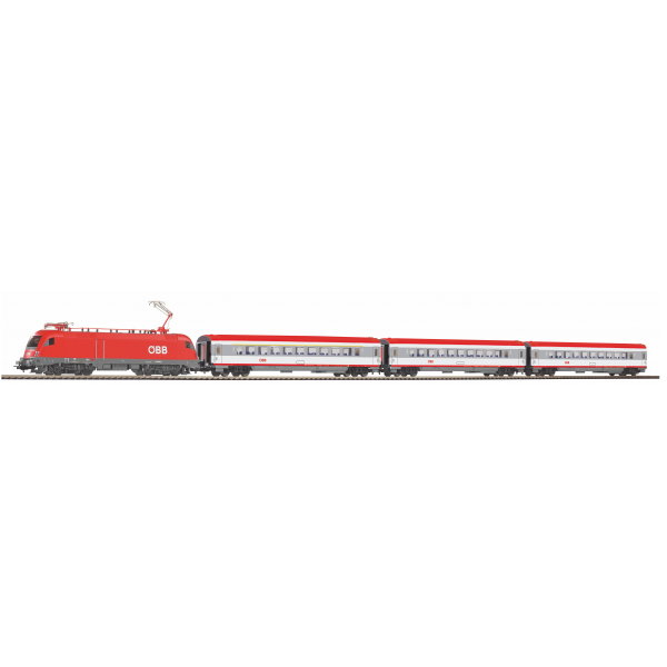 97947 H0入門套裝(Taurus電車+三個IC乘客車)，路基軌