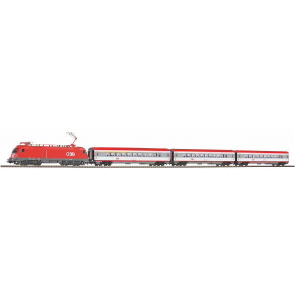 97947 H0入門套裝(Taurus電車+三個IC乘客車)，路基軌